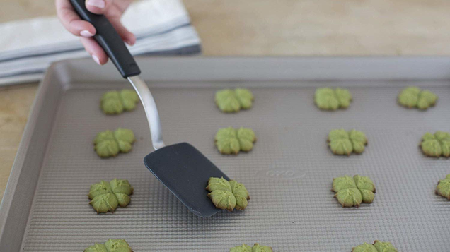 OXO’s cookie spatula is great, because it’s OXO, but it’s also pretty small, and perfectly sized for things like eggs and biscuits.